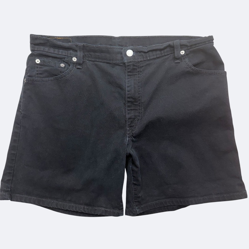 Levis Y2K Vintage Womens Denim Mom Shorts 16 MIS Black 5 Pocket Zip Fly 36951